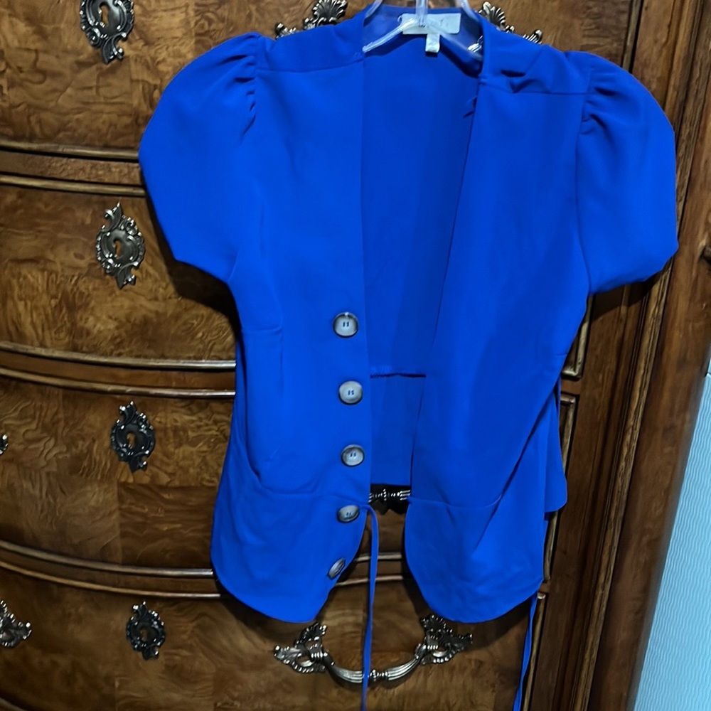 Love J blue button up blouse